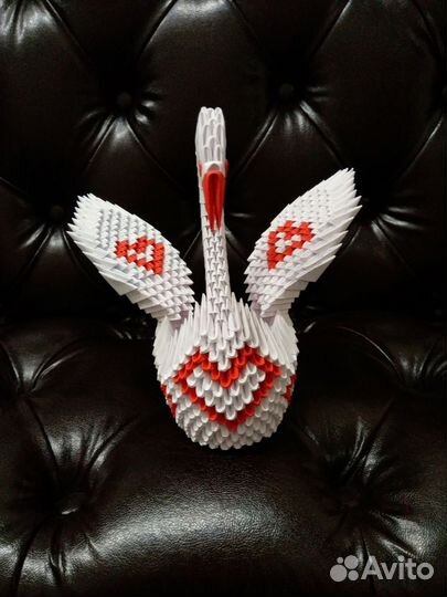 Поделка лебедь - модульное оригами