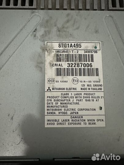 Магнитола на mitsubishi outlander 3