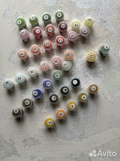 Акриловые краски для картин по номерам, бронь