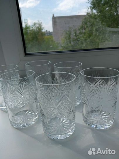 Стаканы хрустальные 6 шт