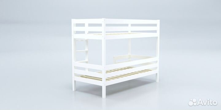 Двухъярусная кровать детская с лестницей