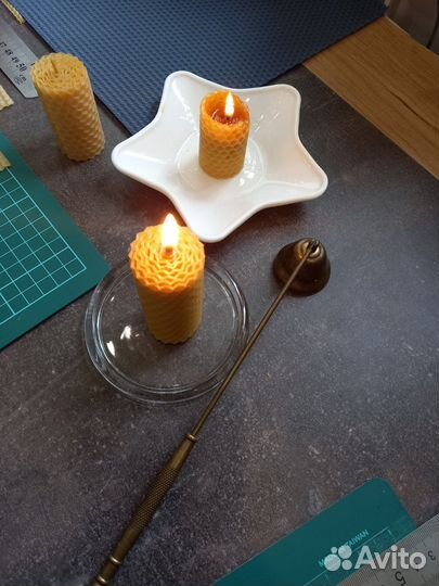 Эко-свечи из вощины натуральные (набором/поштучно)