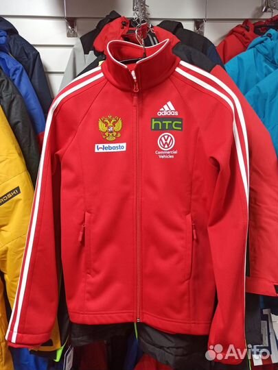 Разминочный костюм Адидас, красный/синий