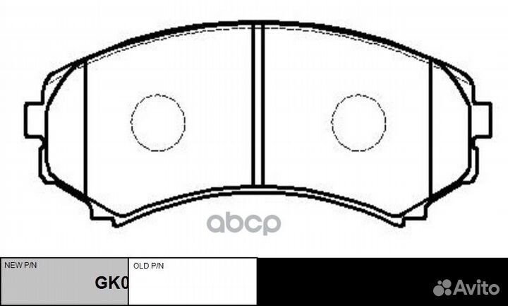 Колодки тормозные дисковые mitsubishi GK0577 CK