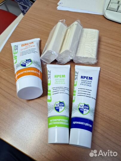 Крема, паста от сильных загрязнений и мыло