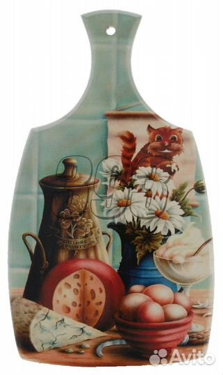 Доска разделочная большая Кухня (кот) (4323)