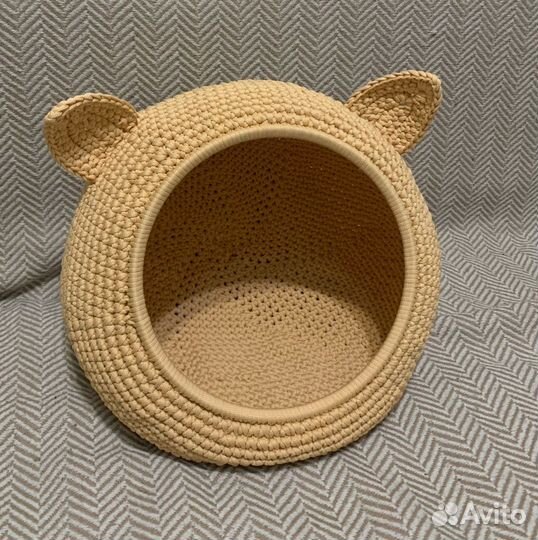 Вязаный домик для кошки