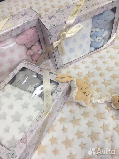 Плед детский с игрушкой подарок для детей