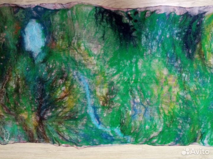 Валяный шарф ручной работы