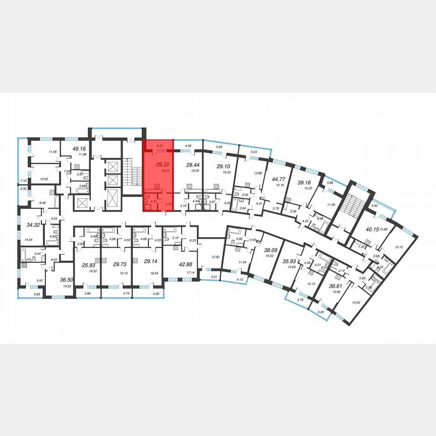 Квартира-студия, 31,4 м², 3/22 эт.
