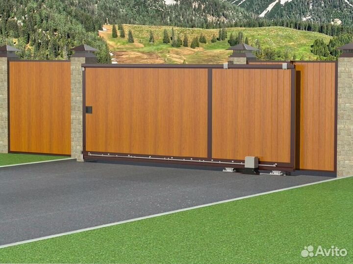 Откатные ворота под ключ