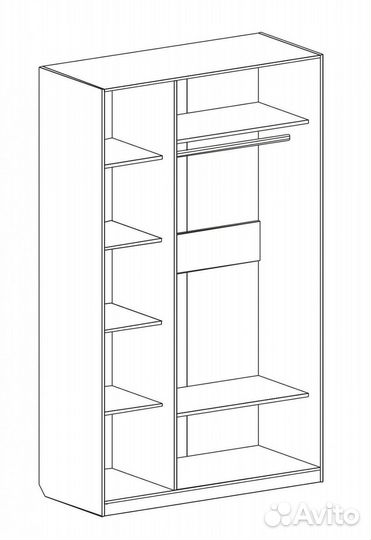 Новый Шкаф 3х дверный 