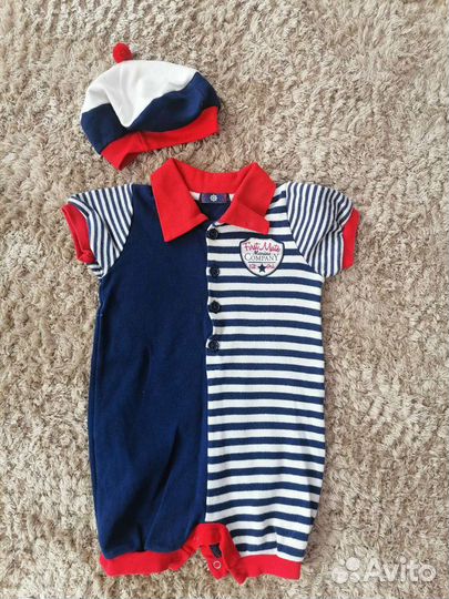 Костюм морской. Боди+шапочка