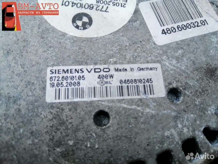 Вентилятор радиатора BMW 5 E60/E61 77260104,672601