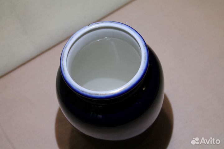 Ваза лфз фарфор, кобальт, 1950 - 60 г.г. СССР