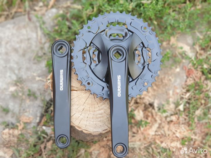 Шатуны Shimano 9 скоростей квадрат 44/32/22Т 175мм