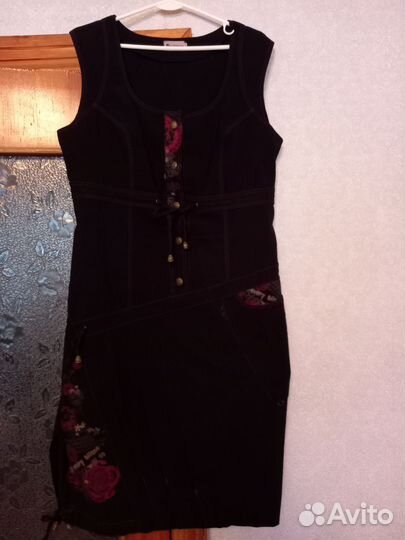 Платье сарафан черное48-50р
