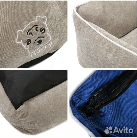 Лежак прямоугольный для собак и кошек luxe