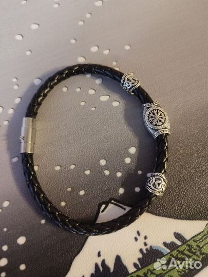 Браслет мужской с рунами