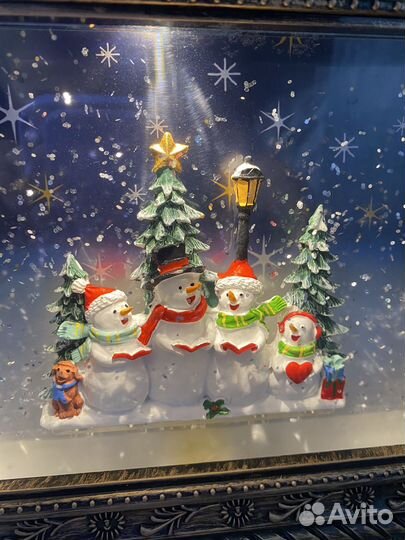 Новогодний музыкальный фонарь картина три вида