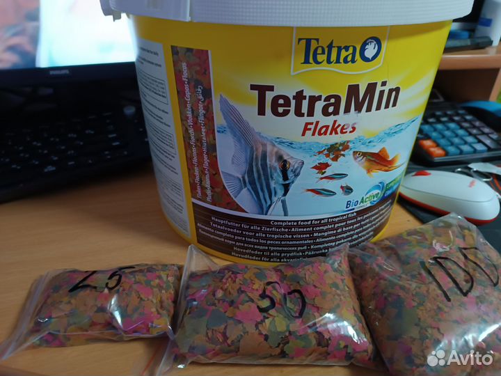 Продам излишки корма и для рыб тетра и креветок