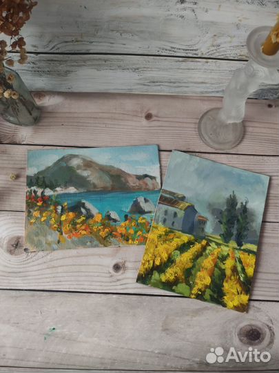 Картина Пейзаж Виноградники Балаклава этюды