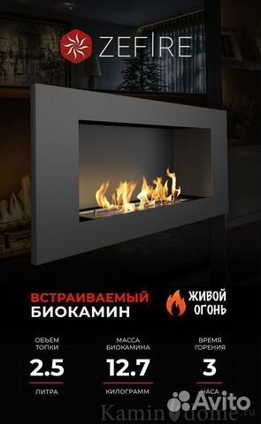 Биокамин встраиваемый