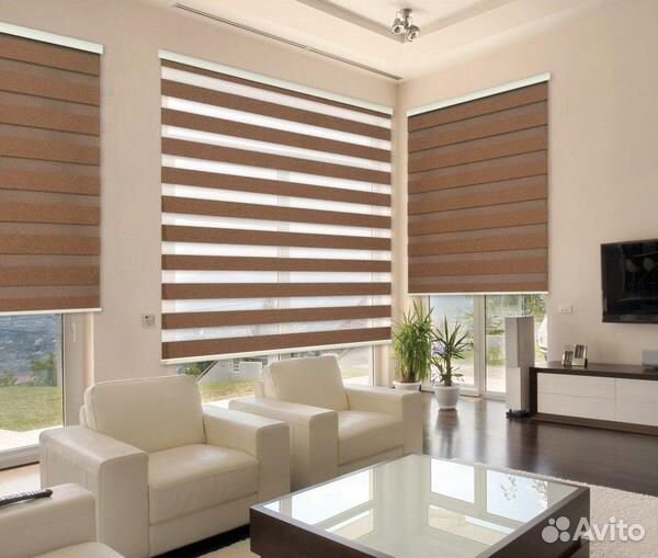 Рулонные шторы день ночь (арт. R-0517)