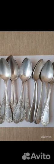 Ложки 18см мельхиор 19 шт. Кольчугин