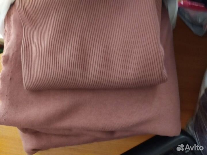 Футер 3 х нитка ткань пыльная роза