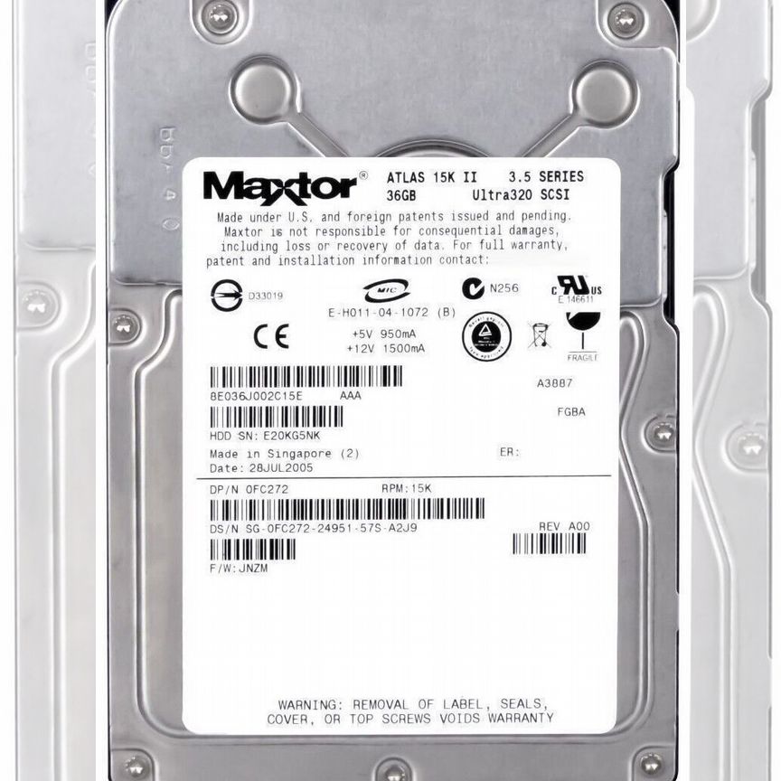 [8E036J] Жесткий Диск Maxtor 0 36gb U320scsi 3.5" Hdd 8e036j