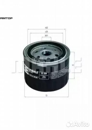 Mahle OC384 Фильтр масл 2105-08 mahle OC384