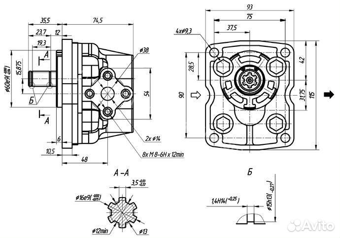 Насос нш-14 М-3 (GP2bм14R-A101A) 