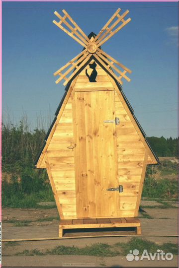 Уличный туалет с декором аяч 388