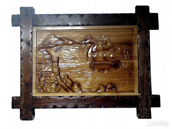 Резные картины из дерева