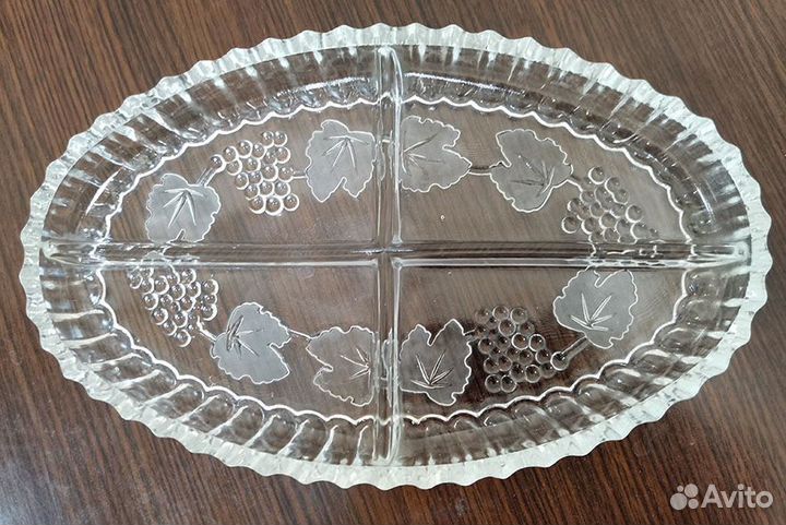 Менажница стекло монолит СССР