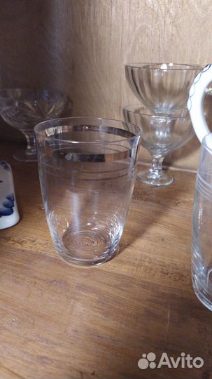 Стаканы, тонкое стекло, в подстаканники. СССР