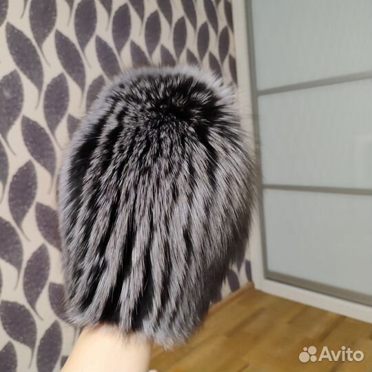 Шапка женская вязаная черная