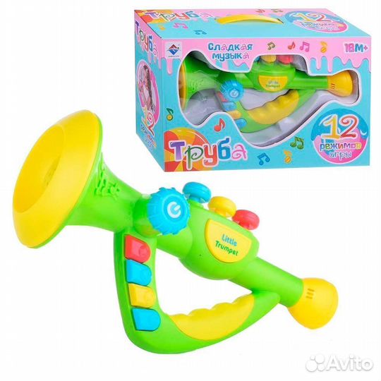 Труба музыкальная Little Trumpet детская, 12 режим
