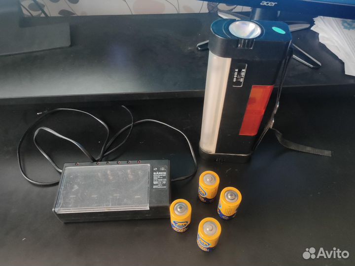 3 в 1 Фонарь, лампа дневного света, аварийка