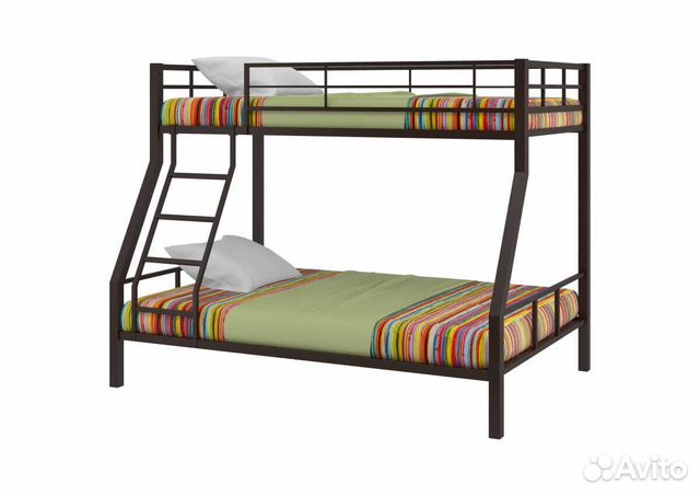 Двухъярусная кровать Металлическая детская