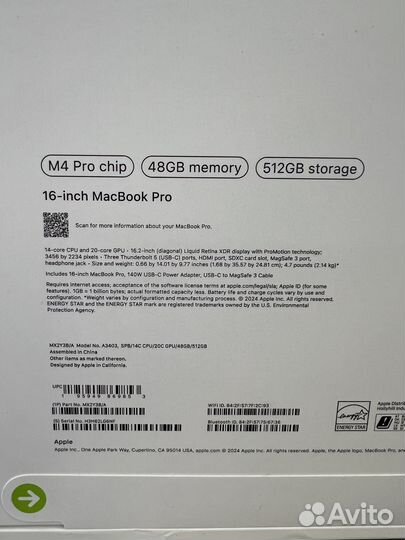 MacBook Pro 16 M4 Pro 48GB/512GB Space Black (MX2Y