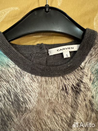 NEW carven 100% шерсть мериноса и шелк