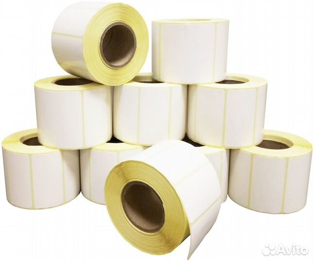 Термотрансферные этикетки 58 мм х 40 мм, пгл, стои