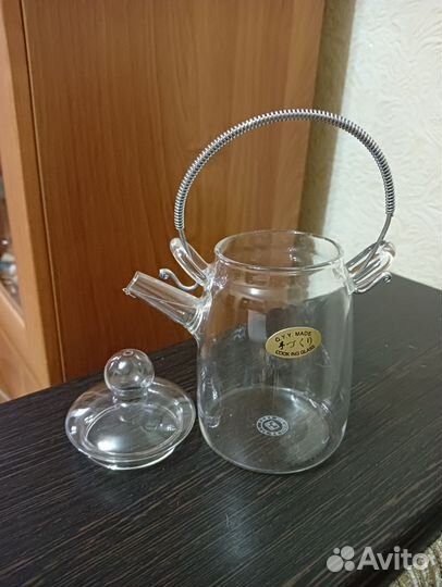 Термостойкий чайник заварочный стеклянный