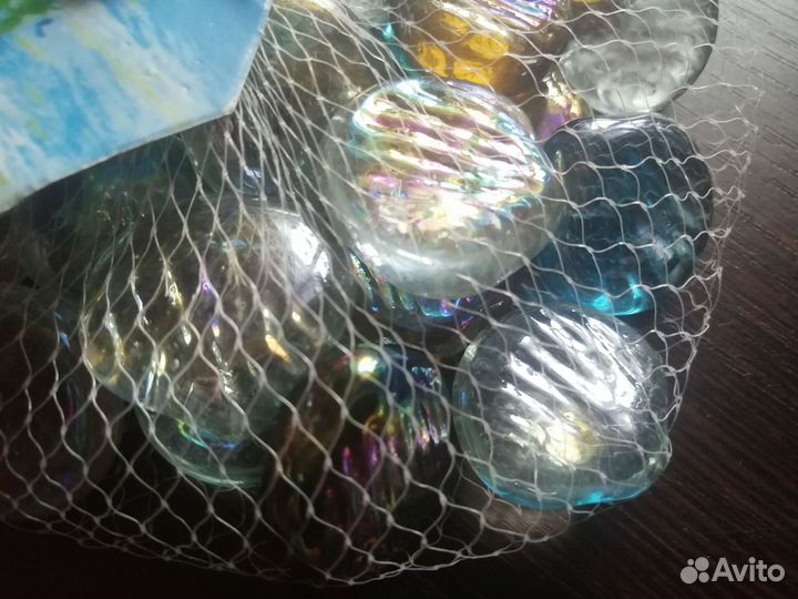 Стеклянные камушки для декора