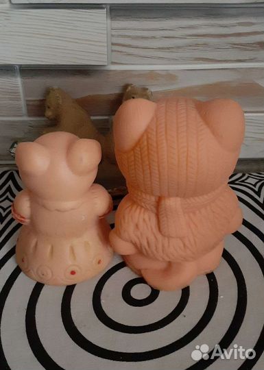 Большой лот из 9 резиновых игрушек СССР