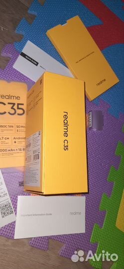 Коробка от телефона Real me C35 с доками и чеком