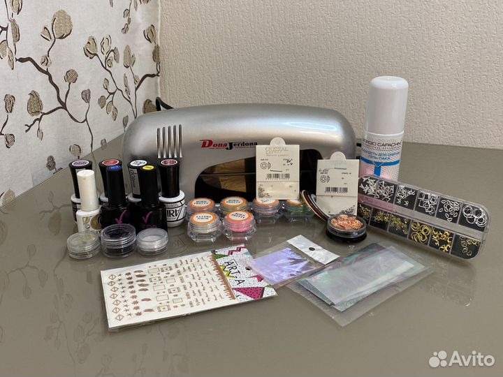 Набор для маникюра с лампой бу