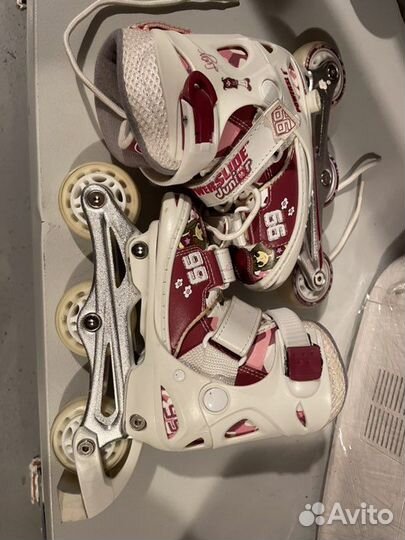 Р. 27-30 Детские раздвижные ролики на девочку